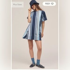 The Emmy Short-Sleeve Swing Mini Dress by Maeve 1X